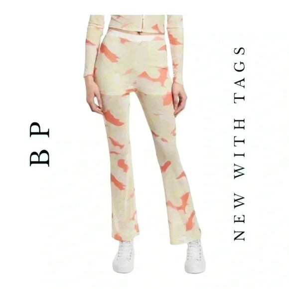 Bp PAINTED MESH FLARE PANTS LINED TO MID THIGH SIZE LARGE - Picture 1 of 11